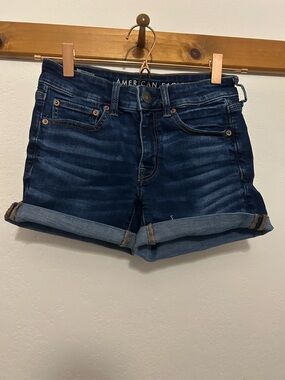 American Eagle dark wash jean shorts